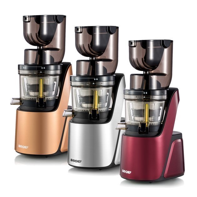 BioChef Quantum Slow Juicer in Bronze, Silver and Burgundy BioChef Quantum Slow Juicer in Bronze, Silver and Burgundy