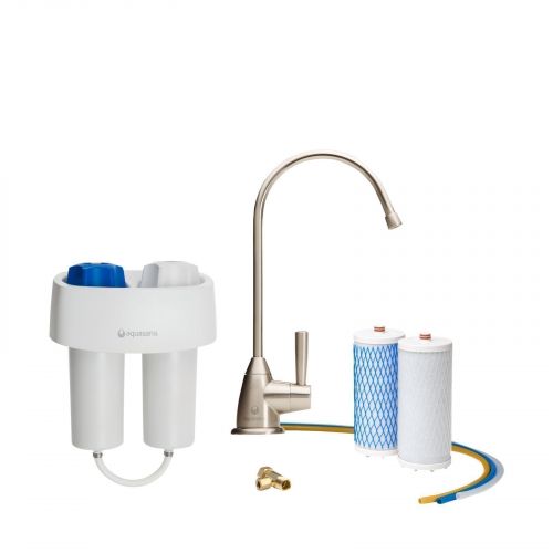 Aquasana Under Counter Water Filter - Premium - Brushed Nickel
