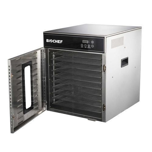 BioChef Commercial 10T Digital Food Dehydrator Door Open BioChef Commercial 10T Digital Food Dehydrator Door Open
